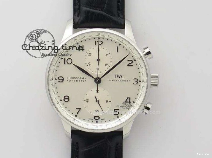 MIROTIME 0120 Portuguese Real PR IW500126 ZF 1:1 Best Edition Grey Red Dial On Black Leather Strap A52010 V Resilient 7333